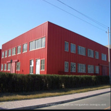 Edificio de estructura de acero prefabricado brillante del color usado para el taller